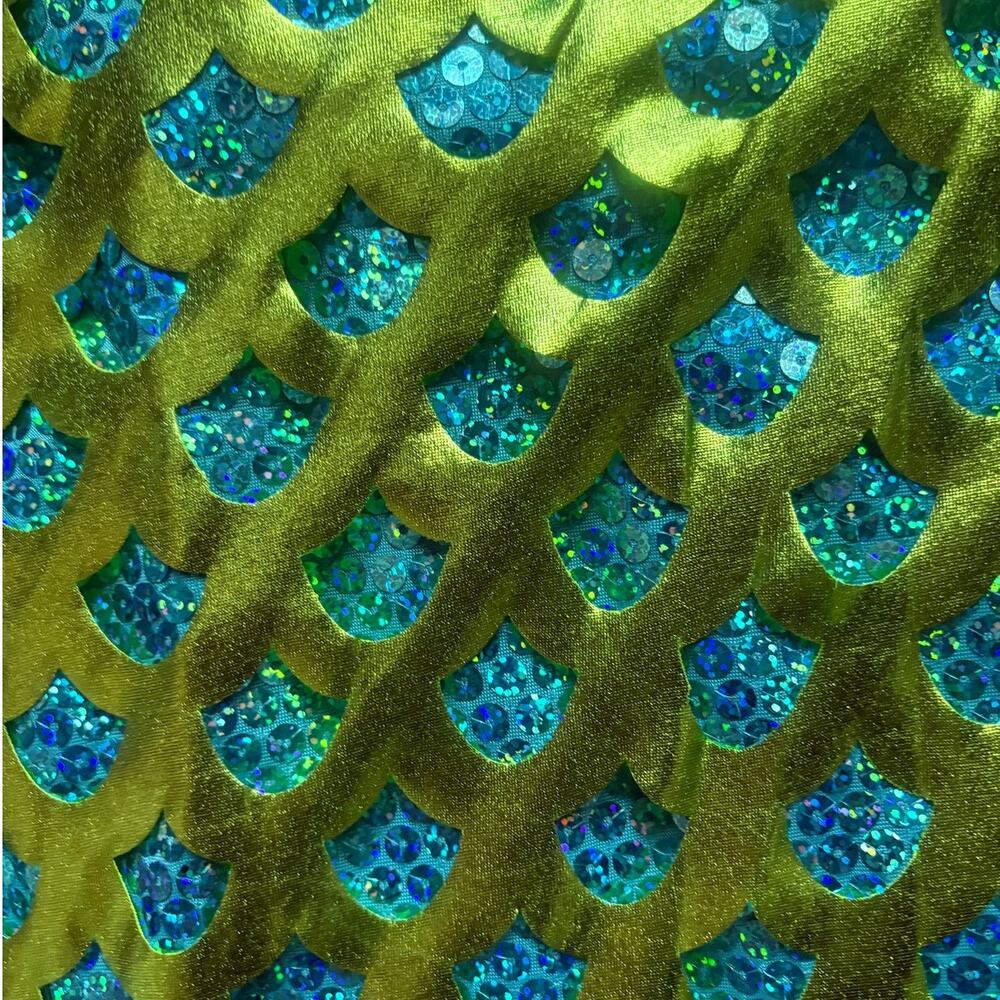 NEW Roma Green Mermaid Tail Skirt Costume w/ Blue‎ Sequins & Back Zip Small - Picture 10 of 10